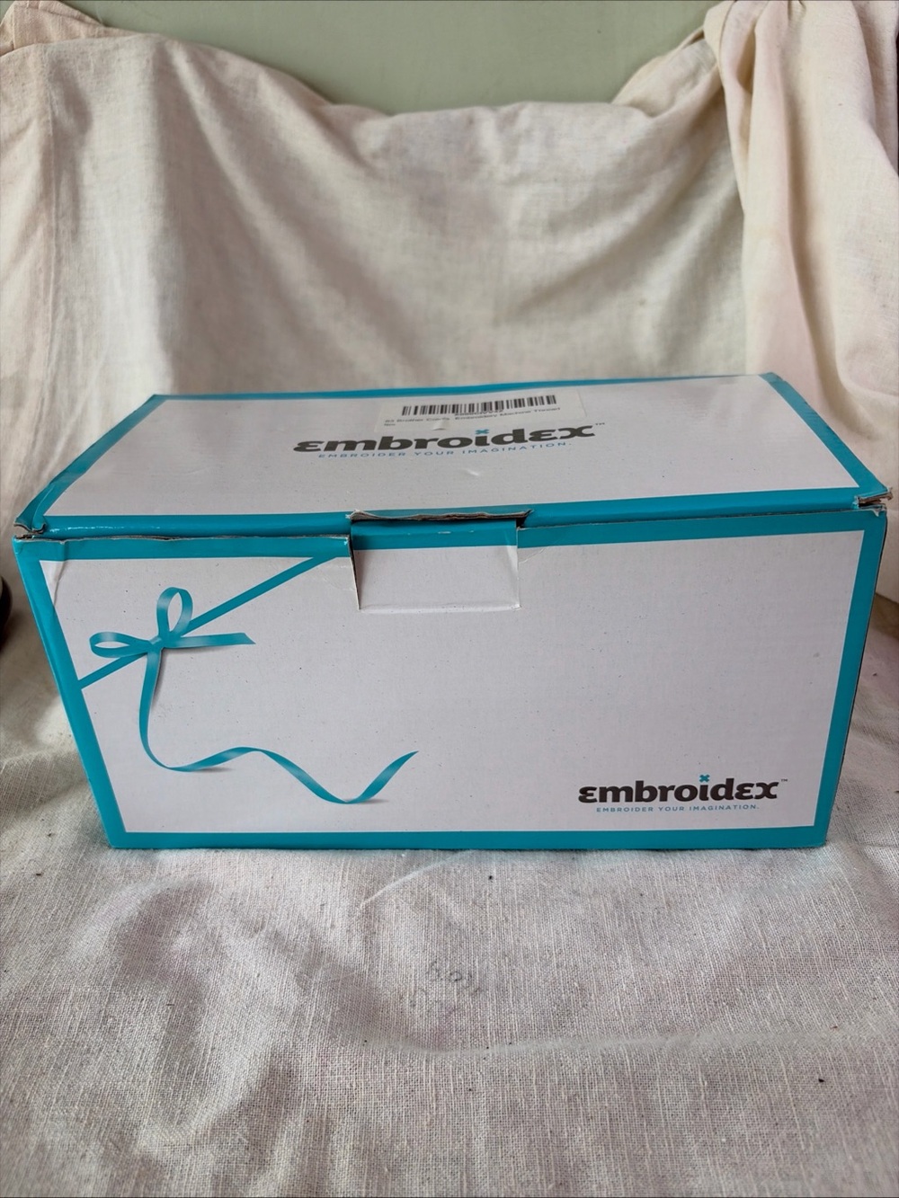 Embroidex Branded Gift Box in White and Teal